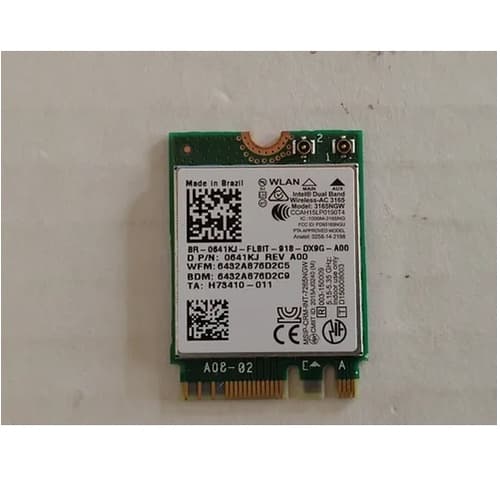 Placa Wi-fi Intel Dual Band Wireless-ac 3165ngw DP/N: 0641KJ