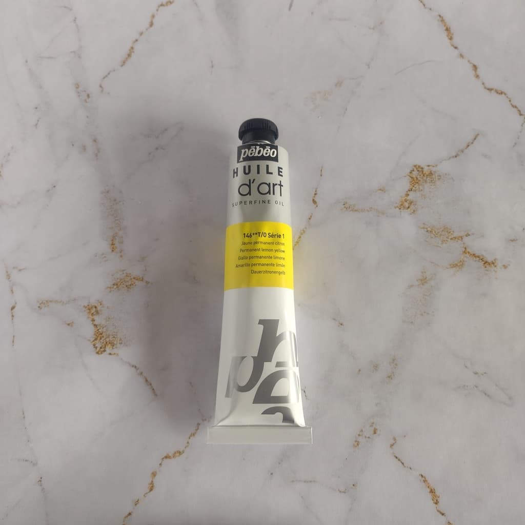 Tinta a Óleo Pébéo Huile D’Art 80ml 146 Amarelo Limão
