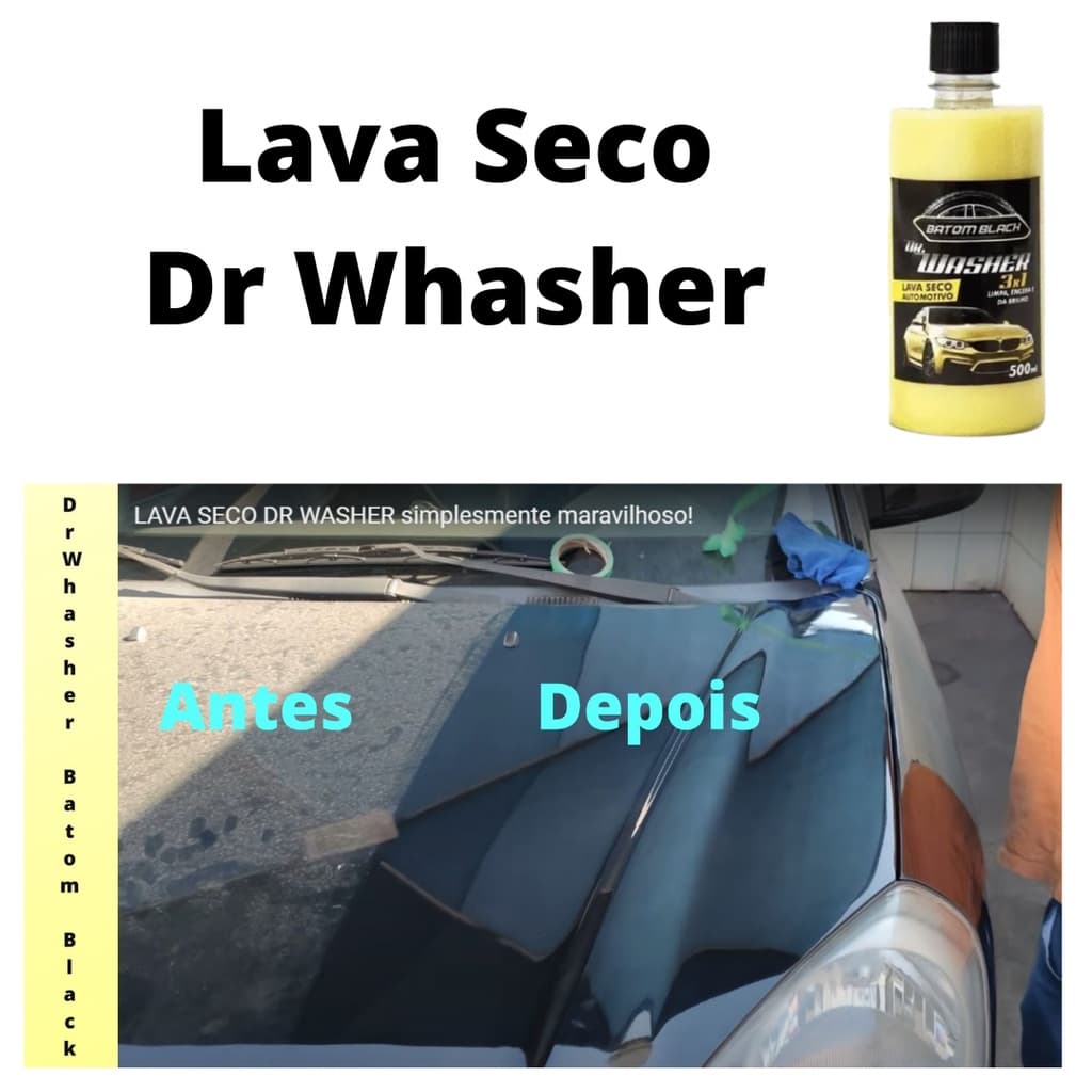 Lava Seco 3 em 1 - Dr Whasher - Batom Black