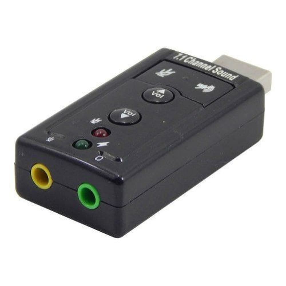 Placa De Som USB 7.1 Canais 3D Adaptador Áudio P2 PC Notebook