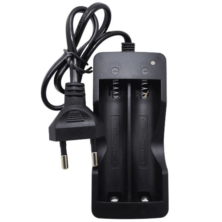 Carregador Duplo De Pilha E Bateria 4.2v Li-Ion 18650 Bivolt Lanternas Com Led Indicador CARREGAF