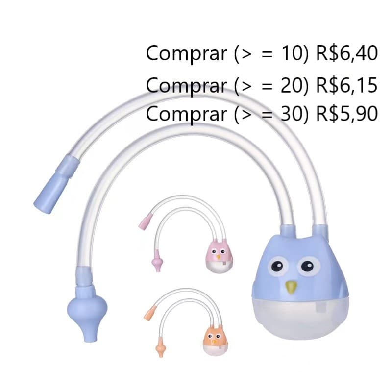 (Atacado) Aspirador nasal De Bebê Com Sucção E Fluxo De/Cateter