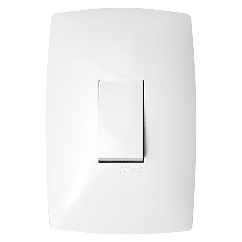 1 Interruptor Simples Vertical 4x2 Branco Iluminacao - Blux