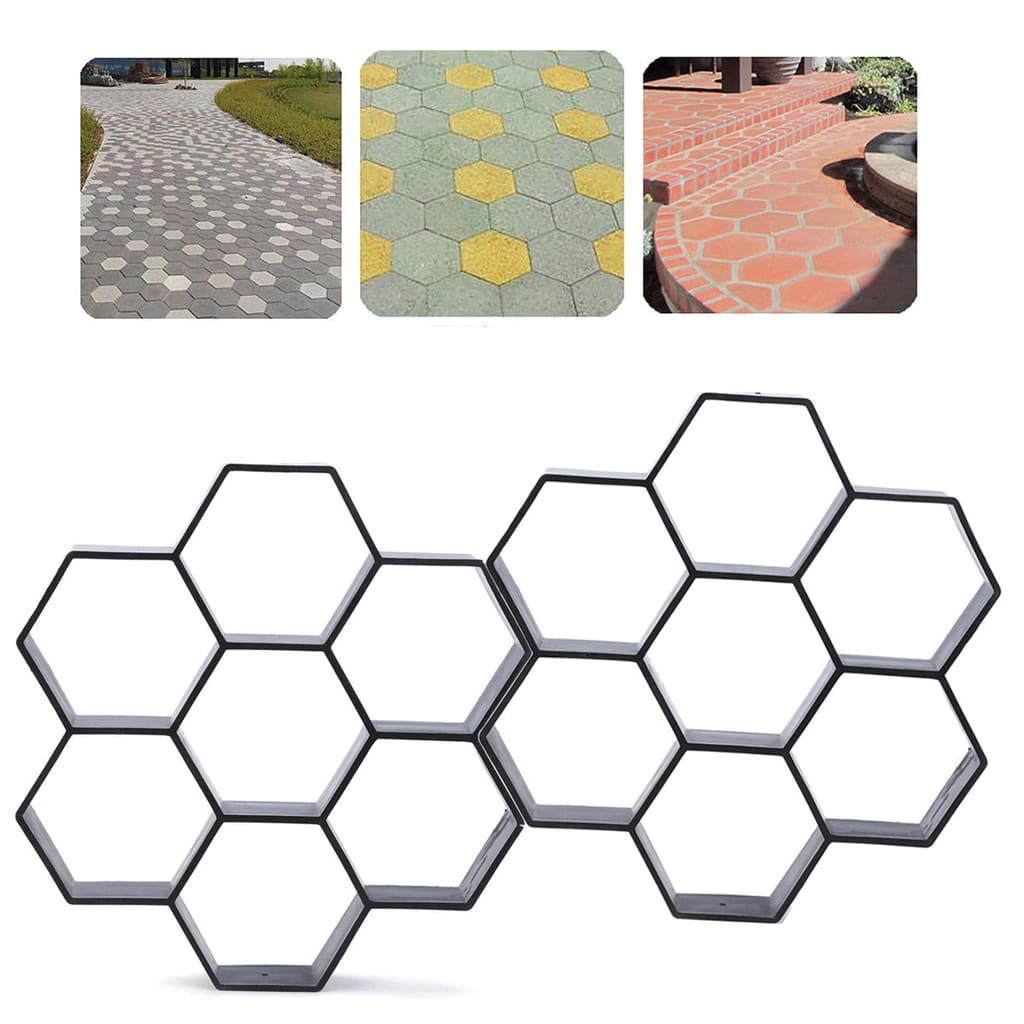 2 Peças de Molde para pavimentação de piso - Forma para caminhos de pedras -  Easy Piso