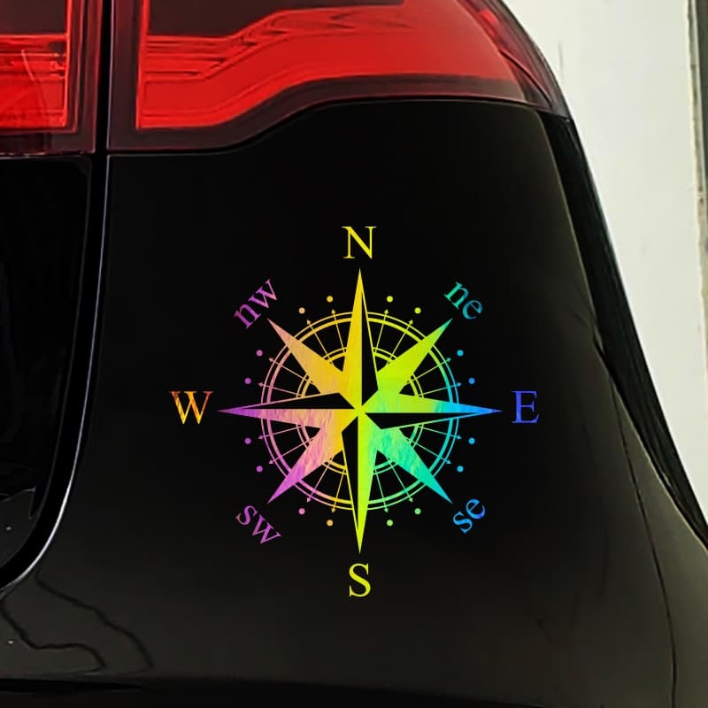 Adesivo De Carro Decalque De Vinil À Prova D'água Com Compasso/Gráficos Para Porta /