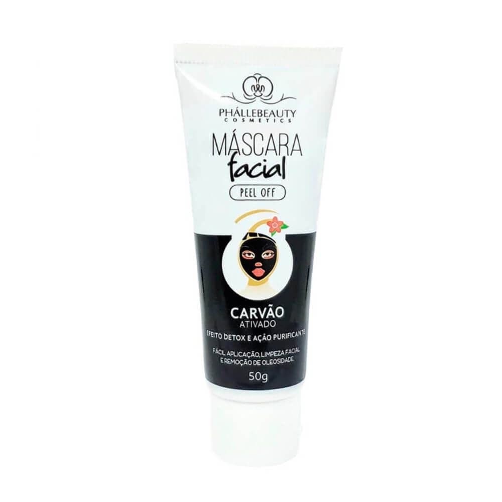 Máscara Facial Peel Off Carvão Ativado Bisnaga 50g PhálleBeauty PH0051