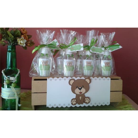 Lembrança Nascimento - álcool gel - kit com 10 unidades