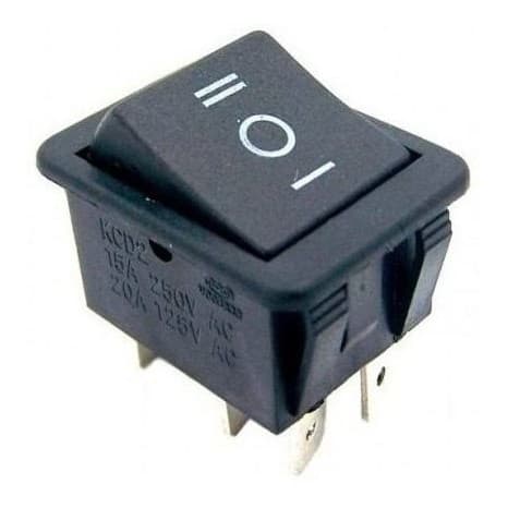 Chave Gangorra On/off/on Kcd4-203rn Preta 3 Posicões 6t