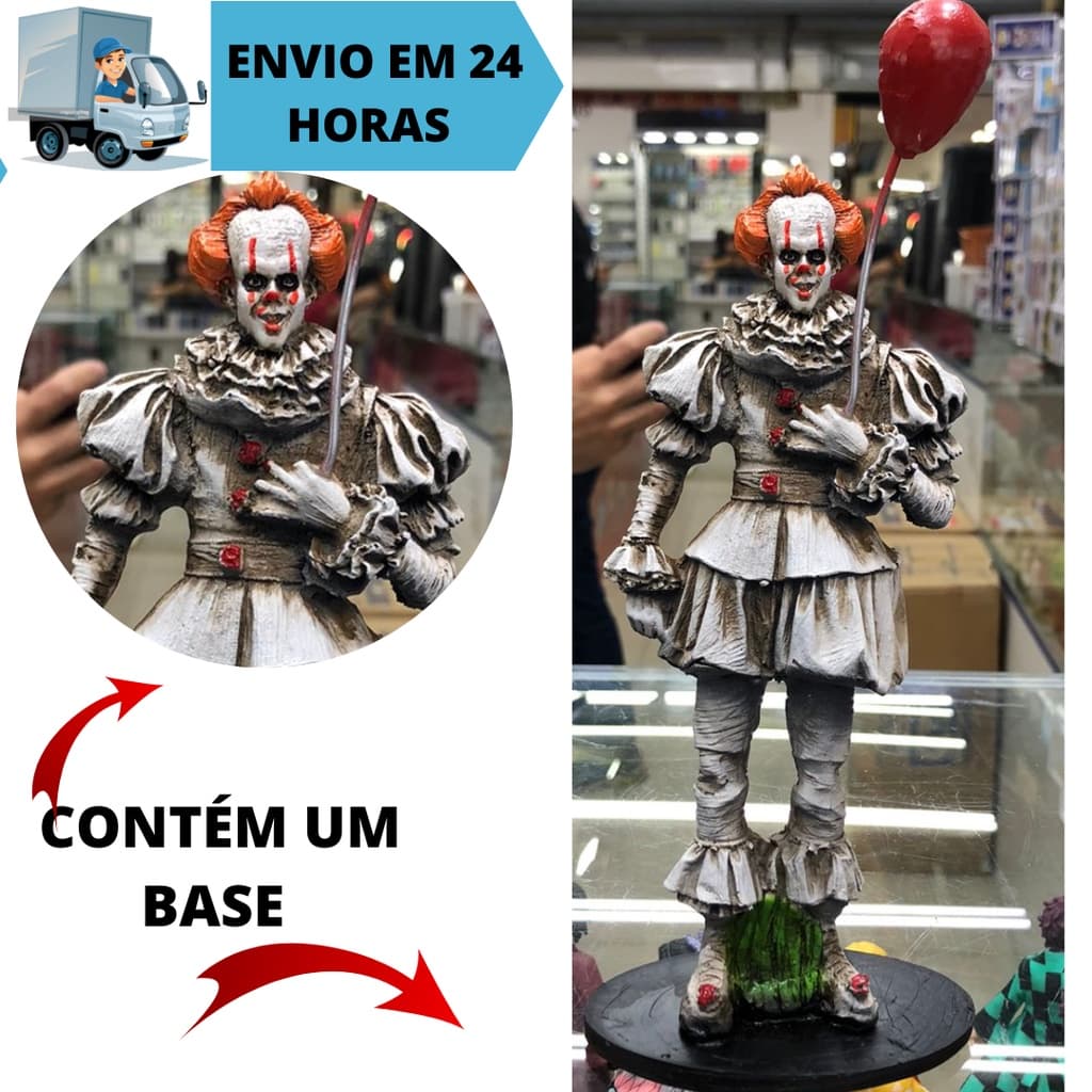 Boneco Estatua It A Coisa Pennywise Filme Terror Colecionavel Estatua Resina Original
