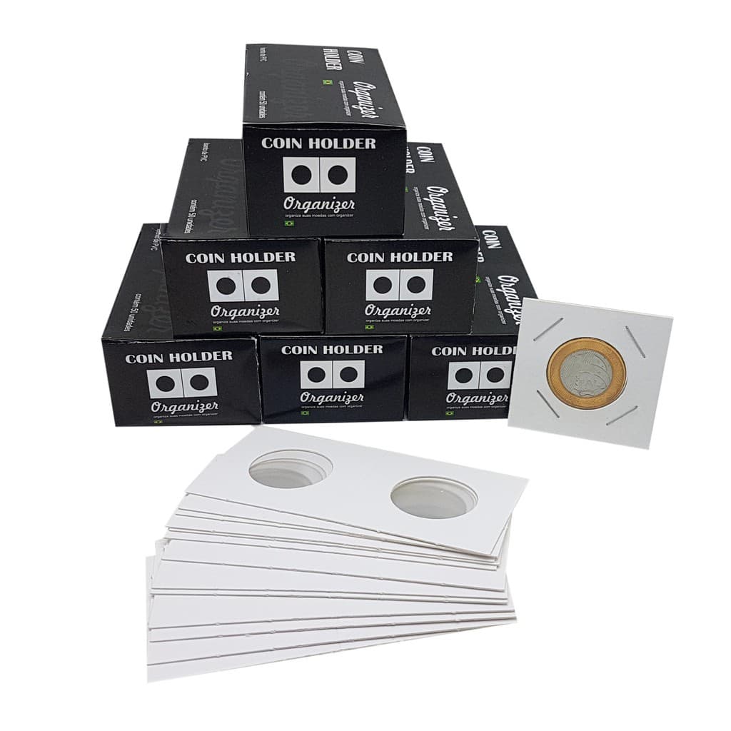300 Coin Holders (6 Caixas De 50un.) Várias Medidas - Marca Organizer (de grampear)