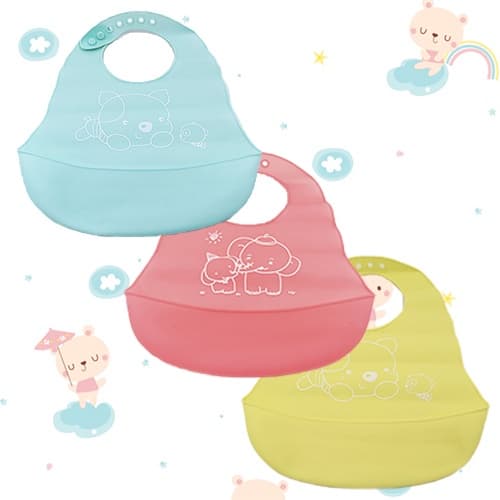 Babador De Silicone Cata Migalhas Cobertura Total Porquinho Coletor De Migalhas Premium