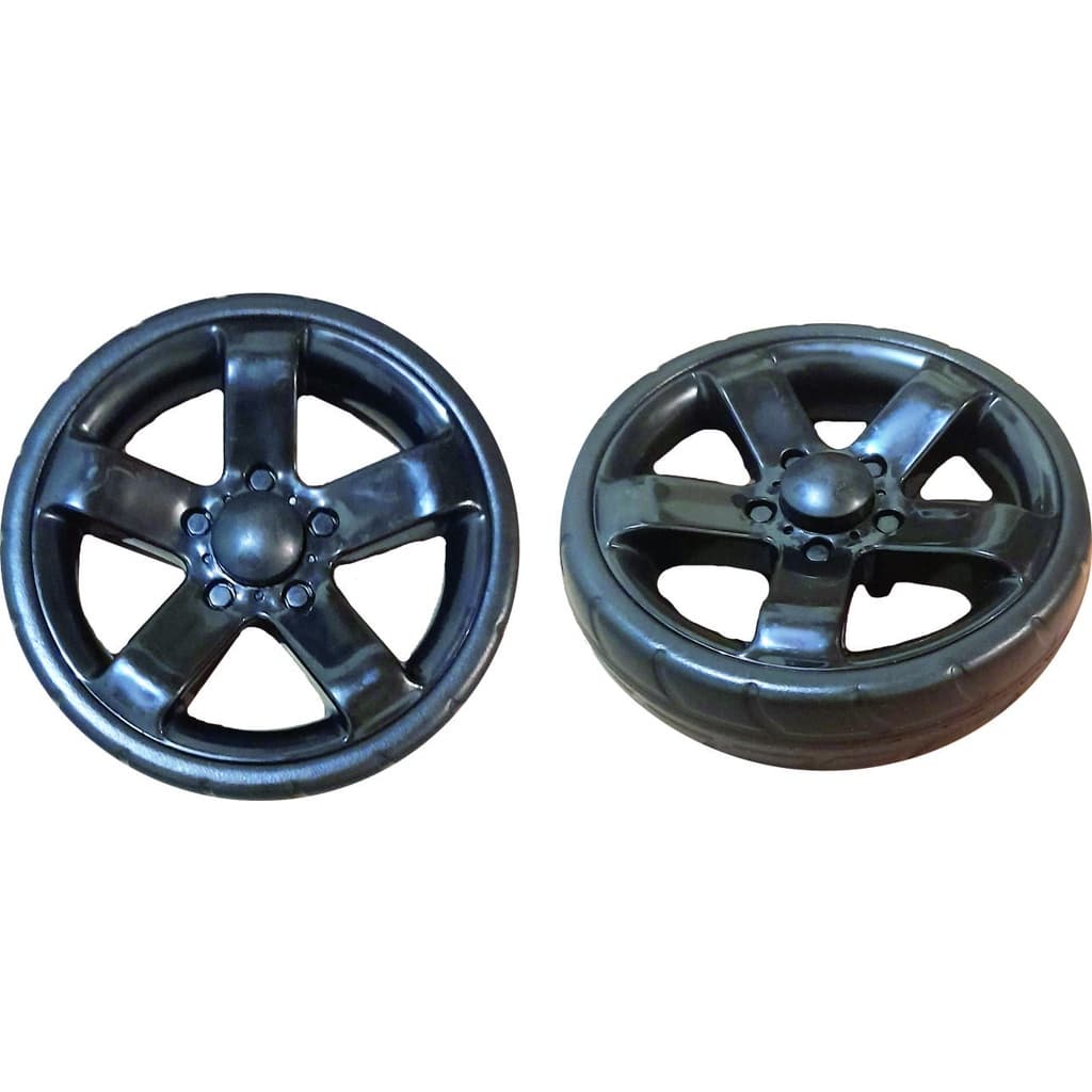 Rodas Para Carrinho De Compras Com 2 Unidades Cor preta