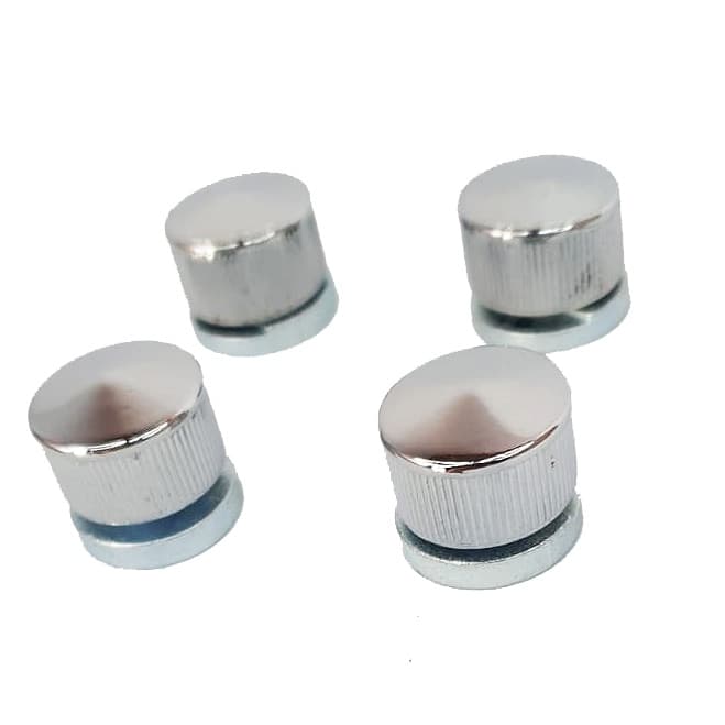 4 Suportes para Espelho Botão Francês Metal