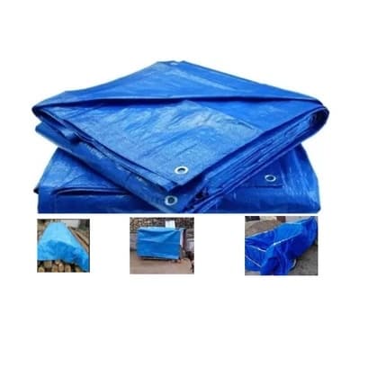 Lona Azul 4mts quadrados ou 2x2 MTS , Impermeável Telhados Camping + Ilhos