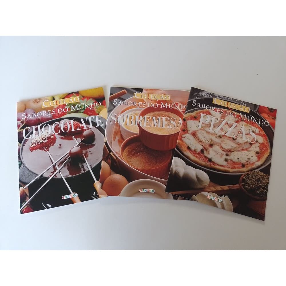 Livro Coleção Sabores Do Mundo 3 Unidades R830