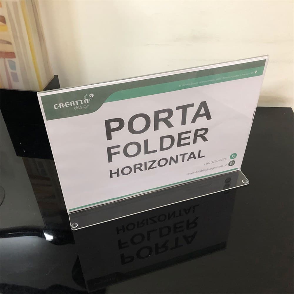 Porta folder horizontal - modelo T - A6