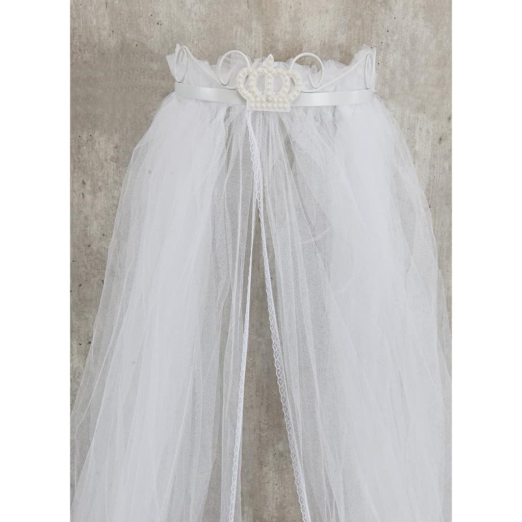 Mosqueteiro De Dossel Filó Para Berço - Branco avulso Tule de berço Dossel 6m X 2.80 com renda