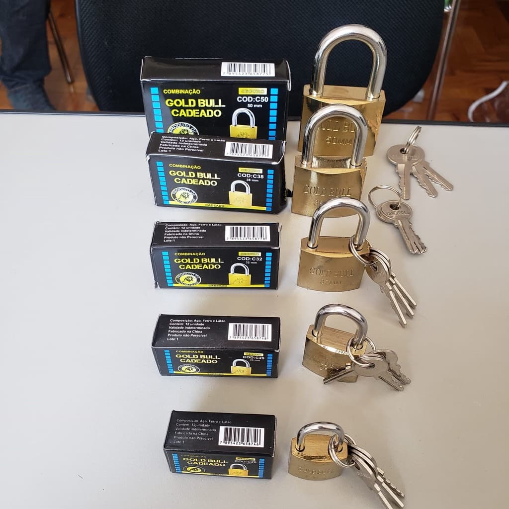 Cadeado Gold Bull Individual Varios Tamanhos