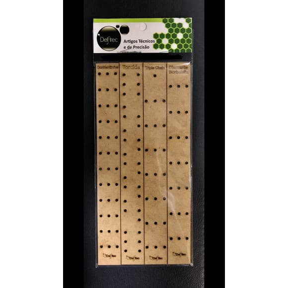 Kit Gabarito Para Furação Encadernação Manual Artesanal Mdf Com 4 Peças Scrapbook Cartonagem