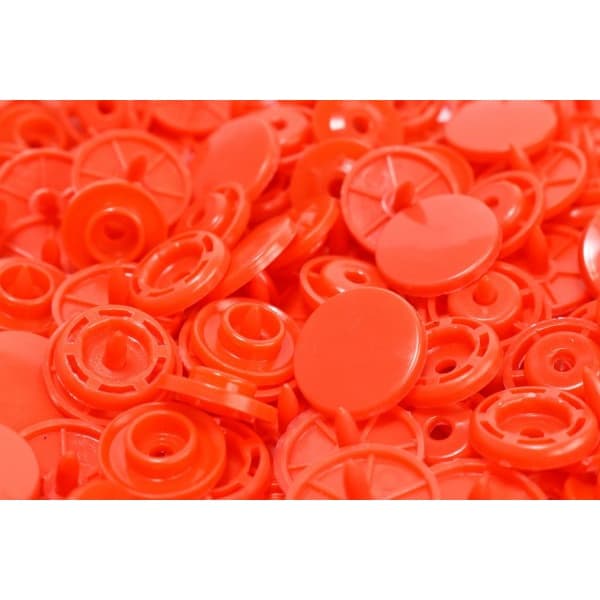 Botao Botoes de Pressao Tic Tac Plastico Laranja No 15 50und