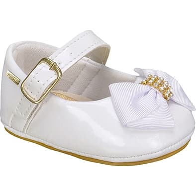 Sapatilha feminina bebê em verniz  confortável para os pezinhos