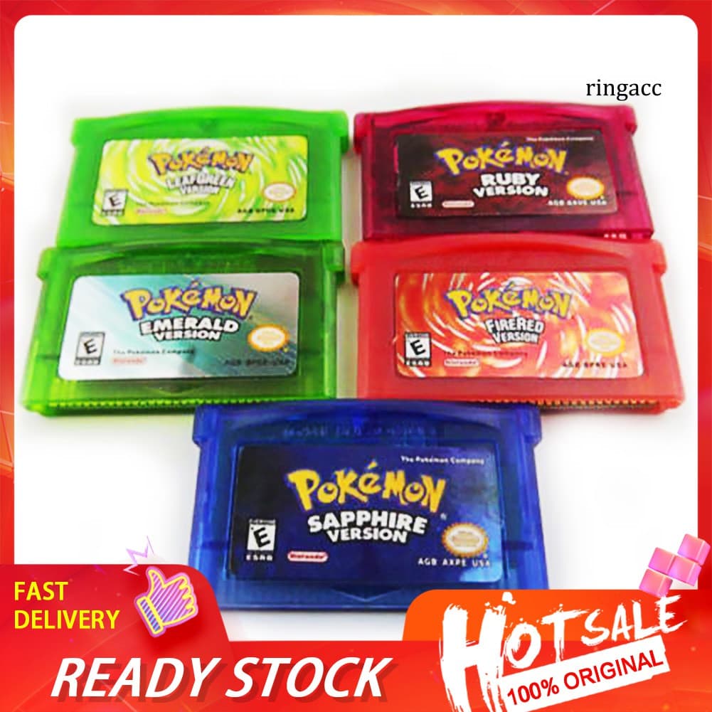 Cartucho De Cartão Pokemon Rc_Sapphire / Esmeralda / Fogo Vermelho / Folha Verde / Rubi / Pokemon Para Gba