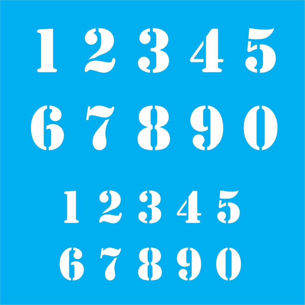 Stencil Números para pintura - Tamanho 15x14 cm - 1 Unidade