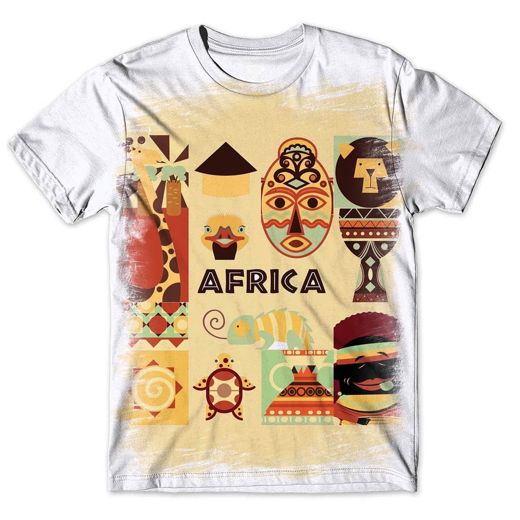 Camisa Camiseta Masculina Africana 82