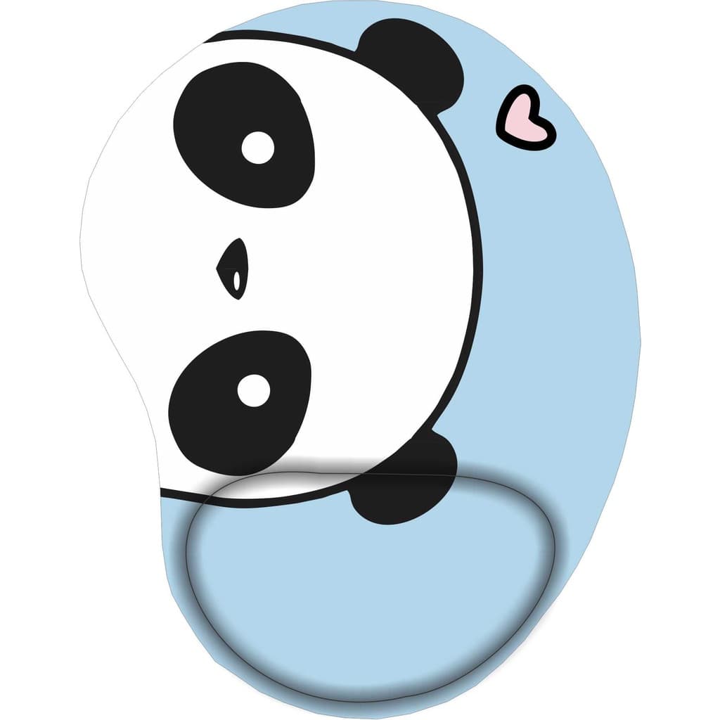Mouse Pad Ergonomico Gota Panda Coração