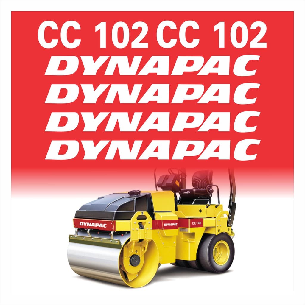 Kit Adesivos Rolo Compactador Dynapac Cc 102 Cc102 R770