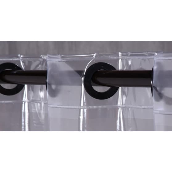 Cortina para Box de Banheiro Antimofo Com Visor 100%PVC