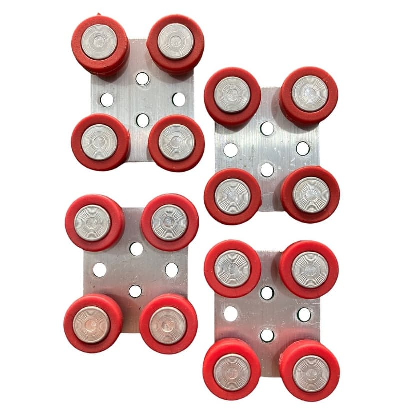 Kit 6 Guia 4 Rodas Portão Correr Alumínio - Pronta Entrega