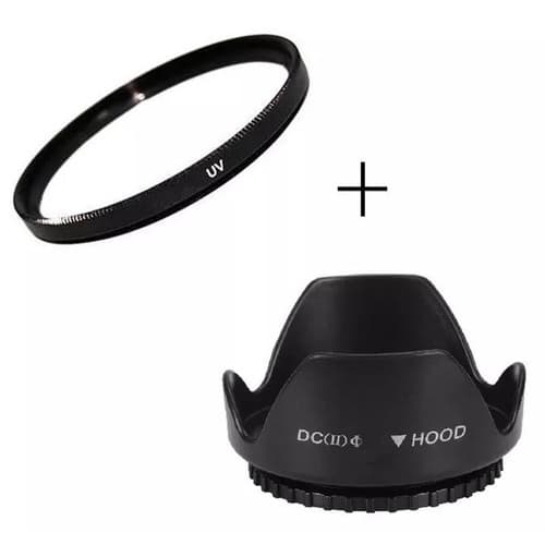 Filtro Uv + Tulipa Parasol 62mm Ø62 Nikon Canon Sigma