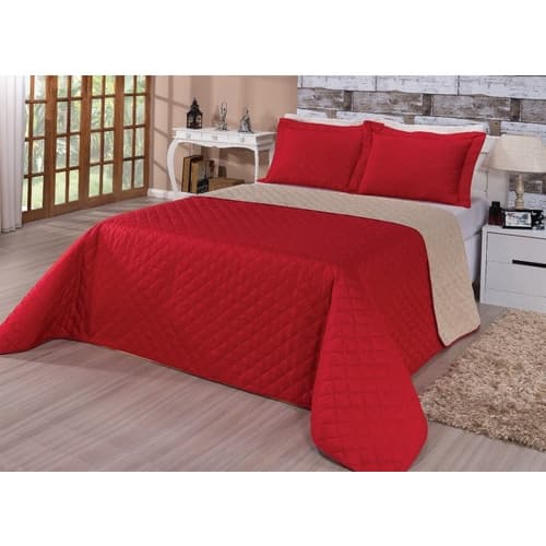 Cobre Leito Queen Realeza 03 Peças