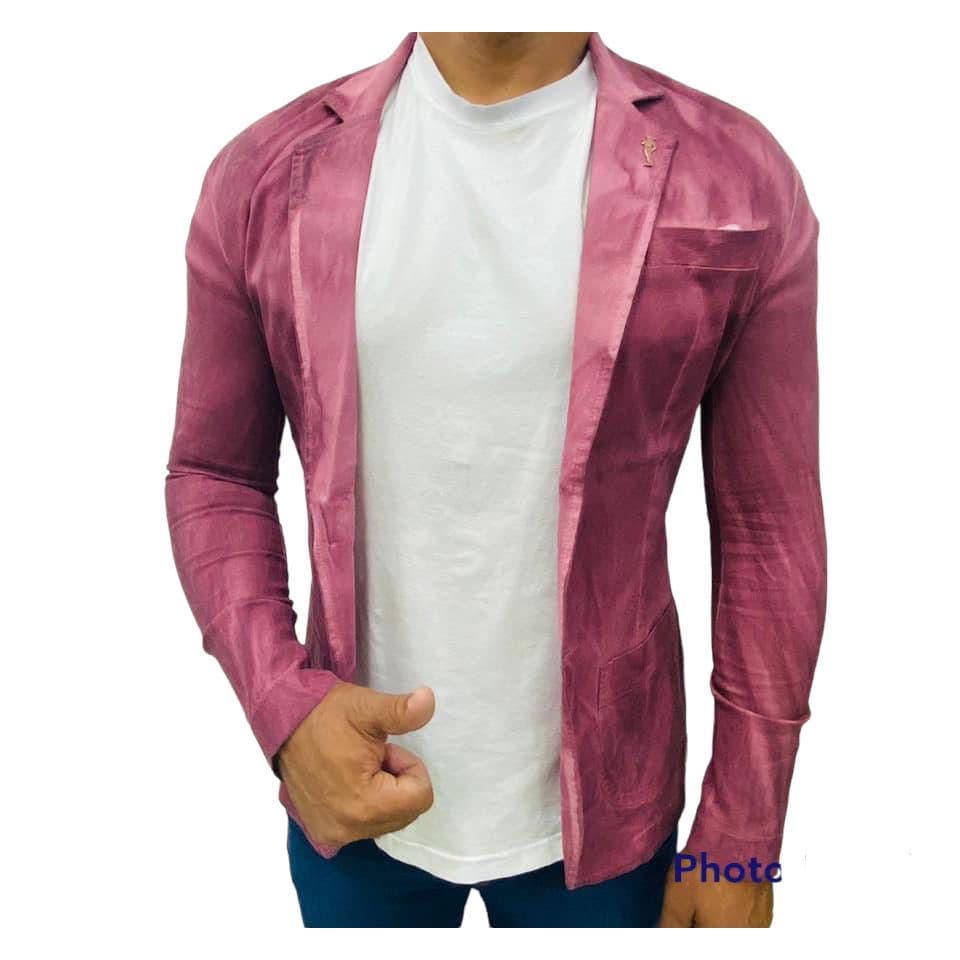 Blazer Masculino Cotele Rosa Zip Off