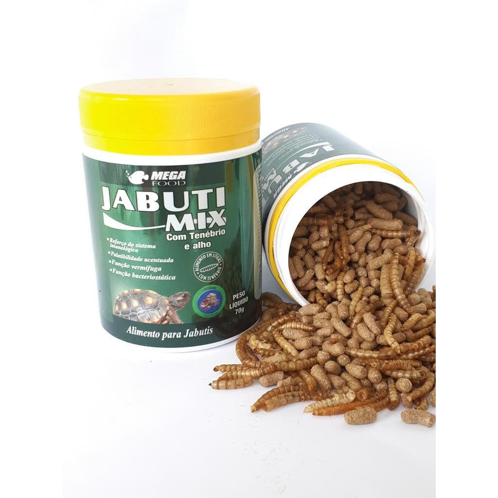 Ração Mega Food Jabuti Mix 70g com larvas desidratada