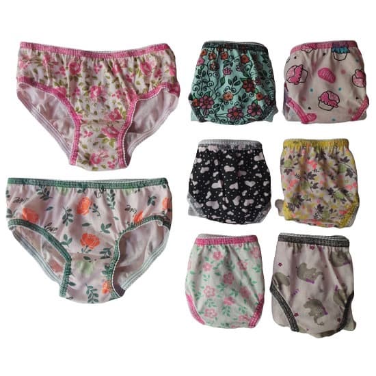 Kit 10  Calcinhas infantil em Menina Algodão com forro PREMIUM