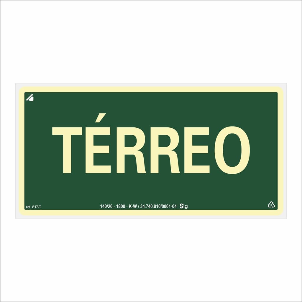 Placa de Sinalização Pavimento Térreo