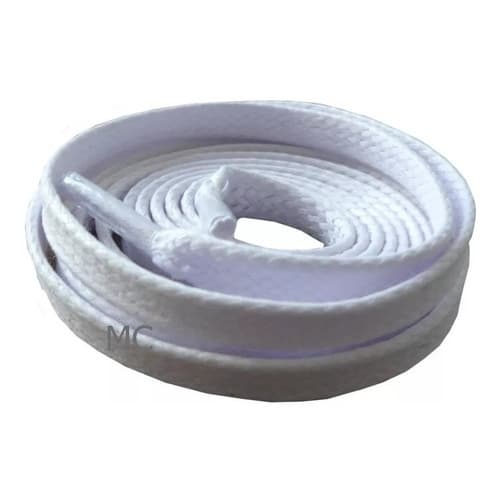 Cadarço Chato Encerado Sapatenis 1.20 Branco