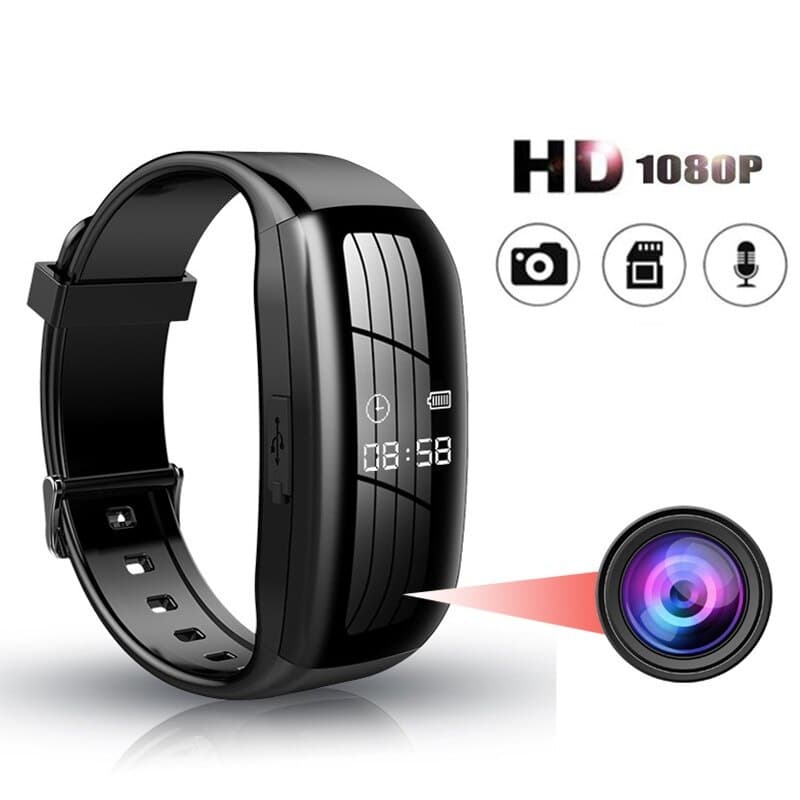2024 Novo 1080P Wearable DV Camera Watch Wristband Gravador De Vídeo De Áudio Pulseira Smart Band Câmera Esportiva Vestível Foto