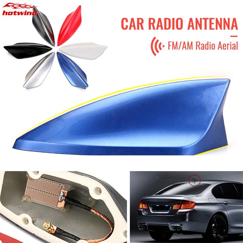 Universal Car Shark Fin Antena De Sinalização De Tejadilho FM/AM Auto Roof Substituição Aérea De Rádio