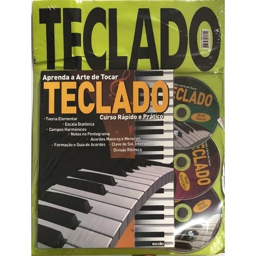 Curso Aprenda A Arte De Tocar Teclado - Livro + 3 Dvds