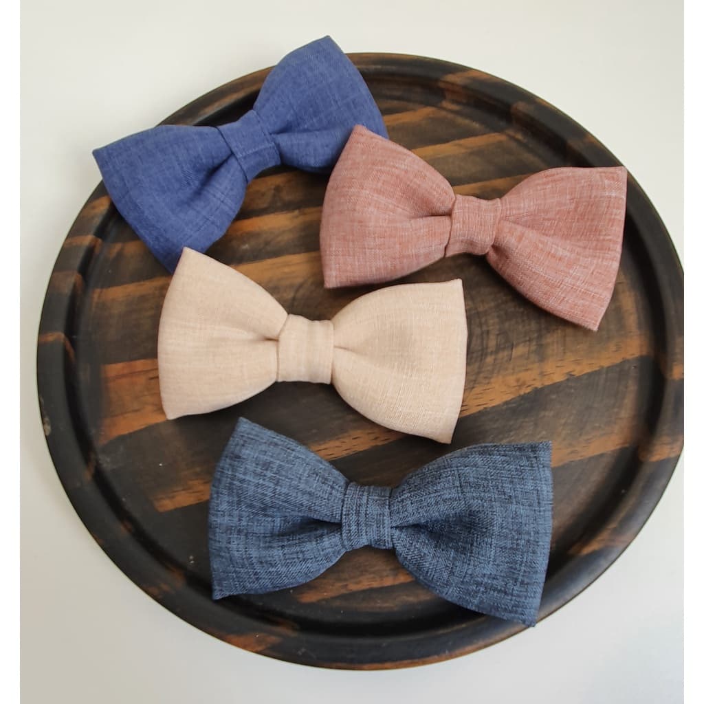 Gravata de linho para pet regulavel/ Laço de linho para pet elástico regulável