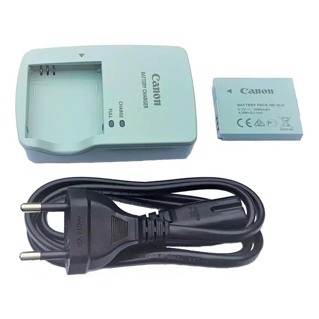 Bateria + Carregador Original Canon NB-6lH Sx510 Sx170 S200hs Sx530 Sd770 ELPH500 D20 S90 Ixus 95 Sx710