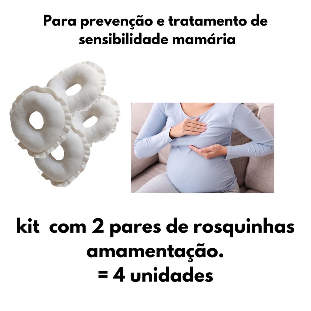 kit com 2 pares 4 un. Rosquinha protetoras para seio  enxoval gestante