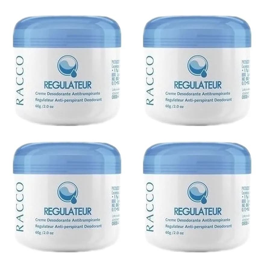 Creme Desodorante Anti Transpirante Racco - 60g - Kit 4