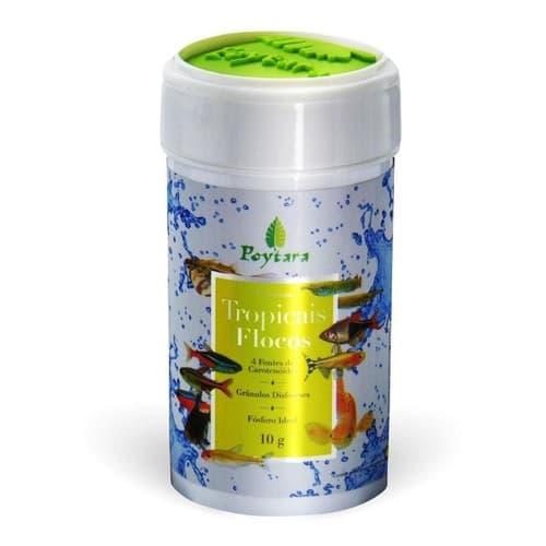 Ração  Poytara Tropicais Flocos 10gr