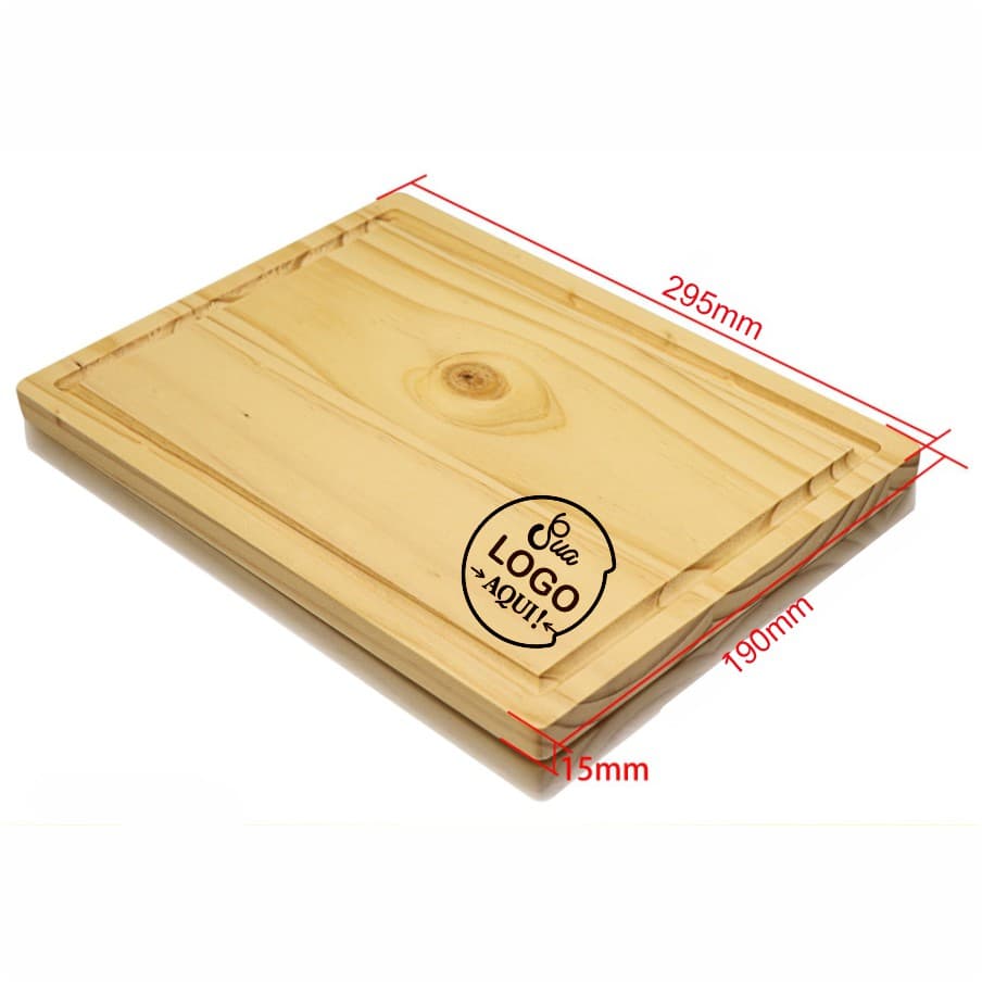 Tábua Madeira Hamburgueria Personalizada Sua logomarca  BBQ Churrasco Burguer Lanchonete Churrasco 19x30cm Personalizada