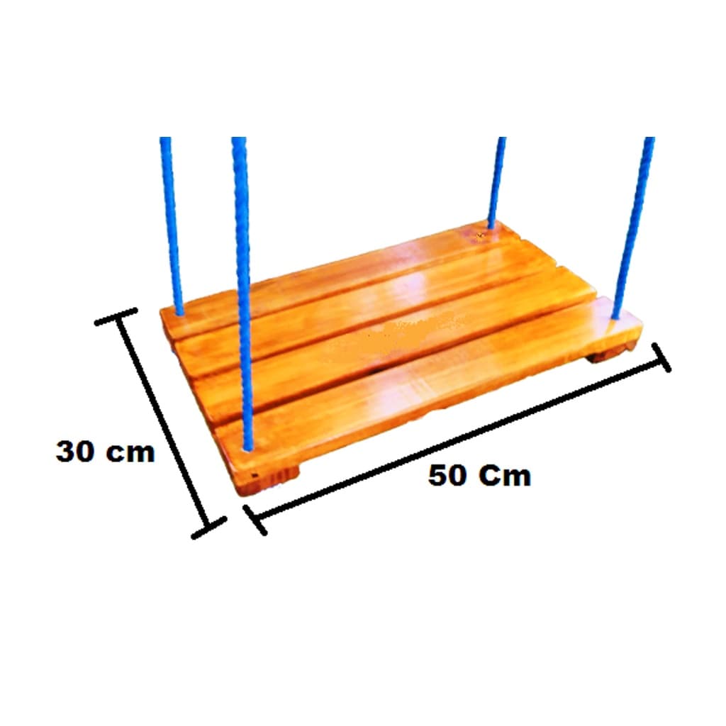 Balanço Para Criança E Adulto Reforçado Em Madeira Maciça Com 4 Cordas