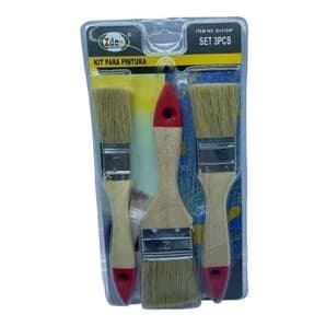 Pincel Kit C/3 Tamanhos Pinceis Pintura Acabamento Idea 5124